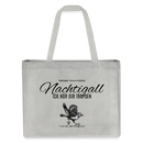 NACHTIGALL ICK HÖR DIR TRAPSEN-Einkaufstasche - Grau meliert
