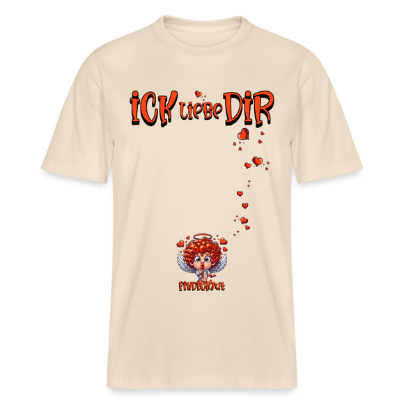 ICK LIEBE DIR-Relaxed Fit Unisex Bio-T-Shirt - Naturweiß