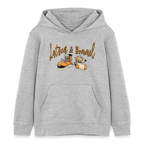 LATSCH UND BOMMEL - Kinder Bio-Hoodie - Grau meliert