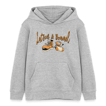 LATSCH UND BOMMEL - Kinder Bio-Hoodie - Grau meliert