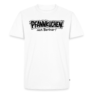 witziges Berlin Shirt-PFANNKUCHEN-Männer Premium BIO T-Shirt - Weiß