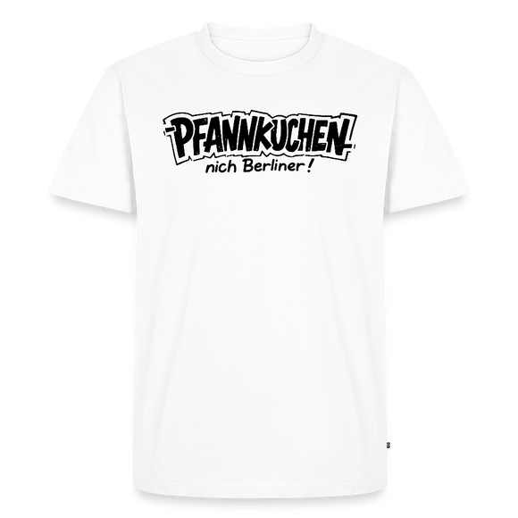 witziges Berlin Shirt-PFANNKUCHEN-Männer Premium BIO T-Shirt - Weiß