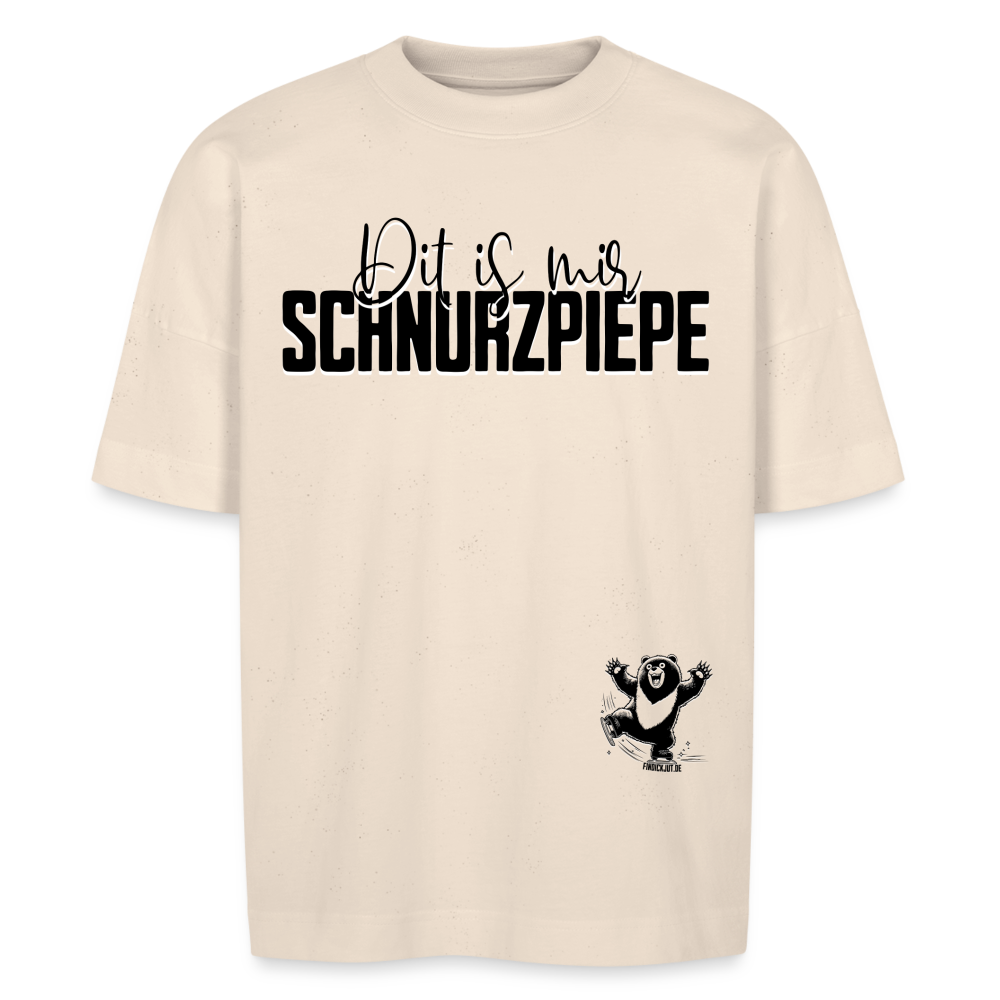 SCHNURZPIEPE - Unisex Oversize Bio-T-Shirt - Naturweiß