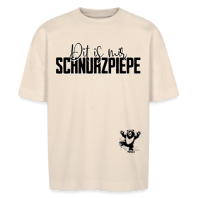 SCHNURZPIEPE - Unisex Oversize Bio-T-Shirt - Naturweiß