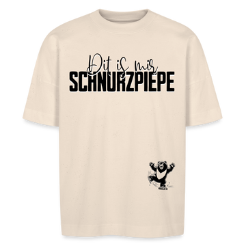 SCHNURZPIEPE - Unisex Oversize Bio-T-Shirt - Naturweiß