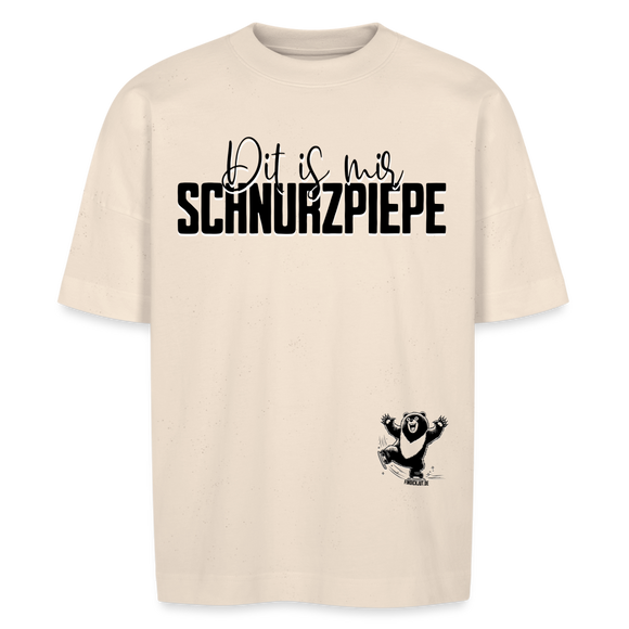 SCHNURZPIEPE - Unisex Oversize Bio-T-Shirt - Naturweiß
