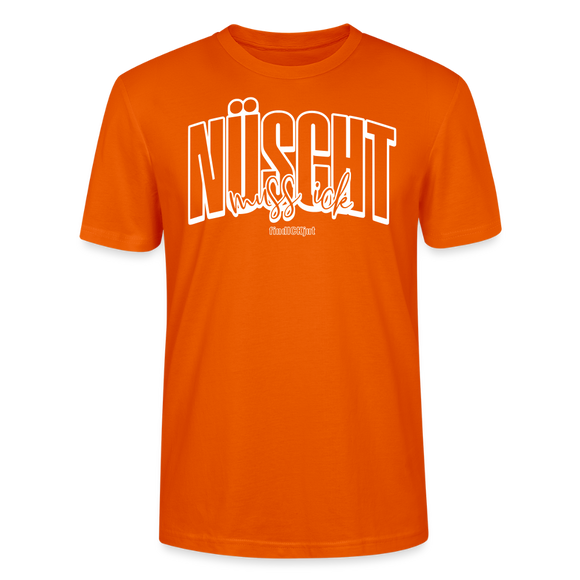 Berlin Shirt mit Schnauze-NÜSCHT MUSS ICK-Unisex T-Shirt Bio - Tieforange