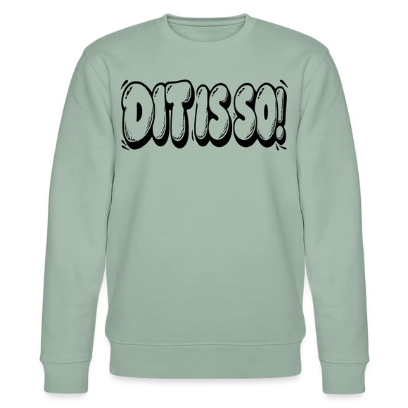Berlin Sweater mit Berliner Schnauze-DIT IS SO!-Unisex Bio-Sweatshirt - Helles Graugrün