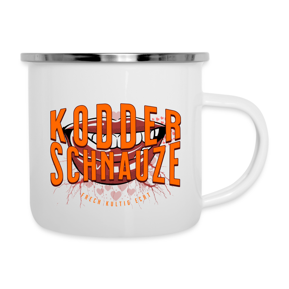 KODDERSCHNAUZE - Emaille-Tasse - Weiß