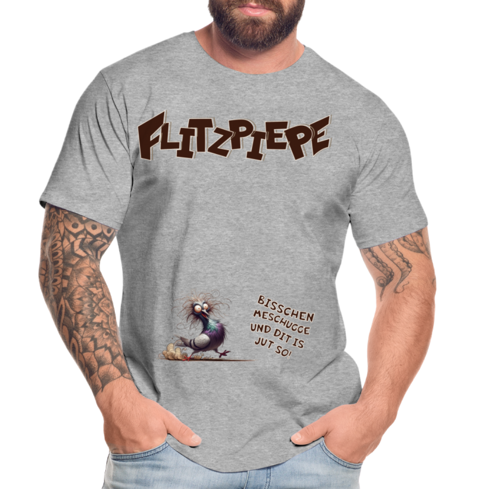 BERLINER FLITZPIEPE - Männer Premium Bio T-Shirt - Grau meliert