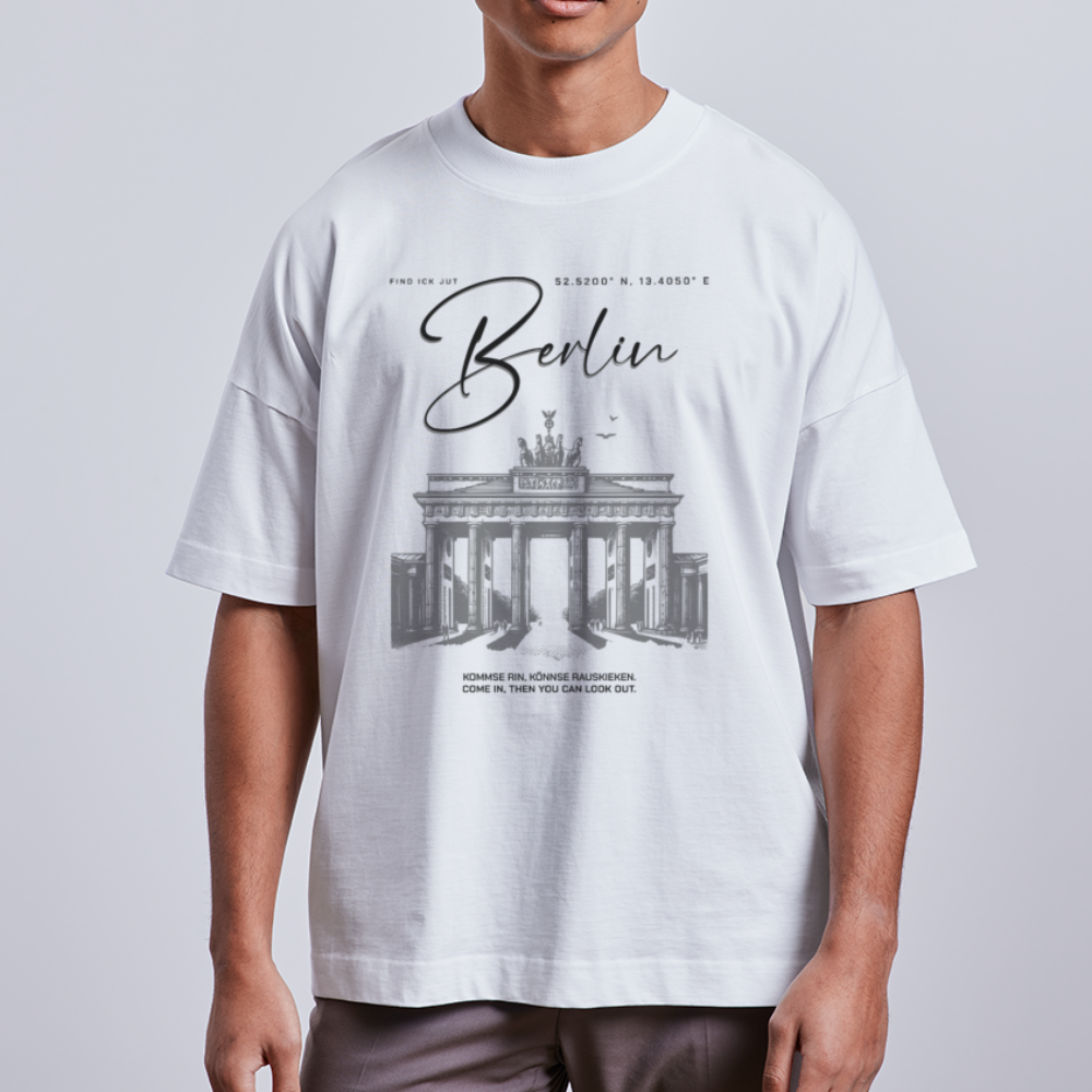 BERLIN-Unisex Oversize Bio-T-Shirt - Weiß