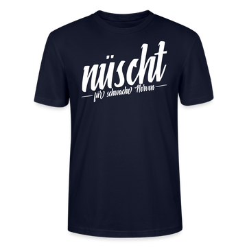 Berlin Shirt-NÜSCHT DARF ICK-Unisex T-Shirt mit Berliner Schnauze - Navy