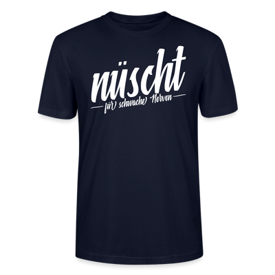 Berlin Shirt-NÜSCHT DARF ICK-Unisex T-Shirt mit Berliner Schnauze - Navy