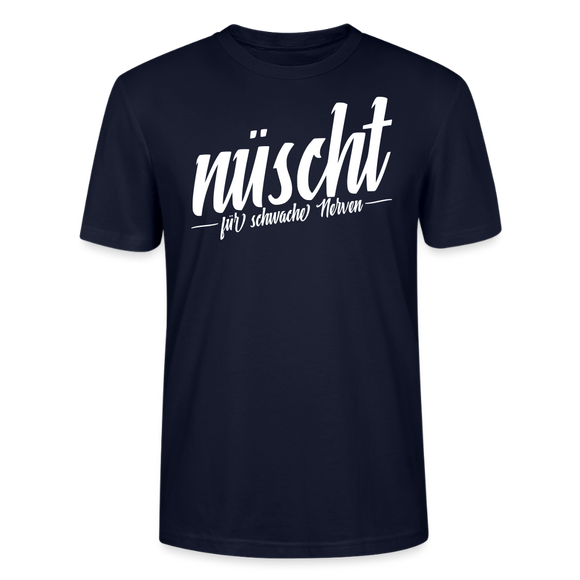 Berlin Shirt-NÜSCHT DARF ICK-Unisex T-Shirt mit Berliner Schnauze - Navy