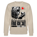 Berlin Souvenir-FIND ICK JUT-Unisex Bio-Sweatshirt - Beige
