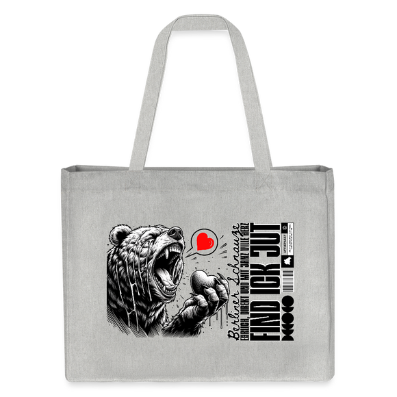 Berlin Souvenir-FIND ICK JUT-Einkaufstasche - Grau meliert