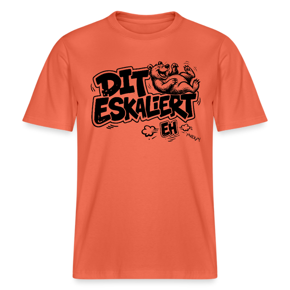 Berlin Shirt mit Spruch-DIT ESKALIERT EH- RELAXED FIT Unisex Bio T-Shirt - Hellrot