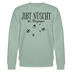 JIBT NÜSCHT zu Weihnachten in Berlin-Unisex Bio-Sweatshirt - Helles Graugrün