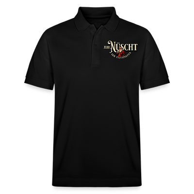 Weihnachten Berlin-JIBT NÜSCHT IHR FLITZPIEPEN-Unisex Bio-Poloshirt - Schwarz