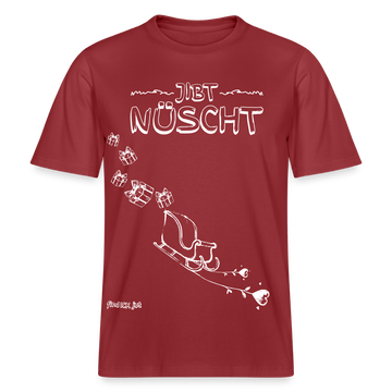 Weihnachten in Berlin 25-JIBT NÜSCHT-Unisex Relaxed Fit Bio-T-Shirt - Erdrot