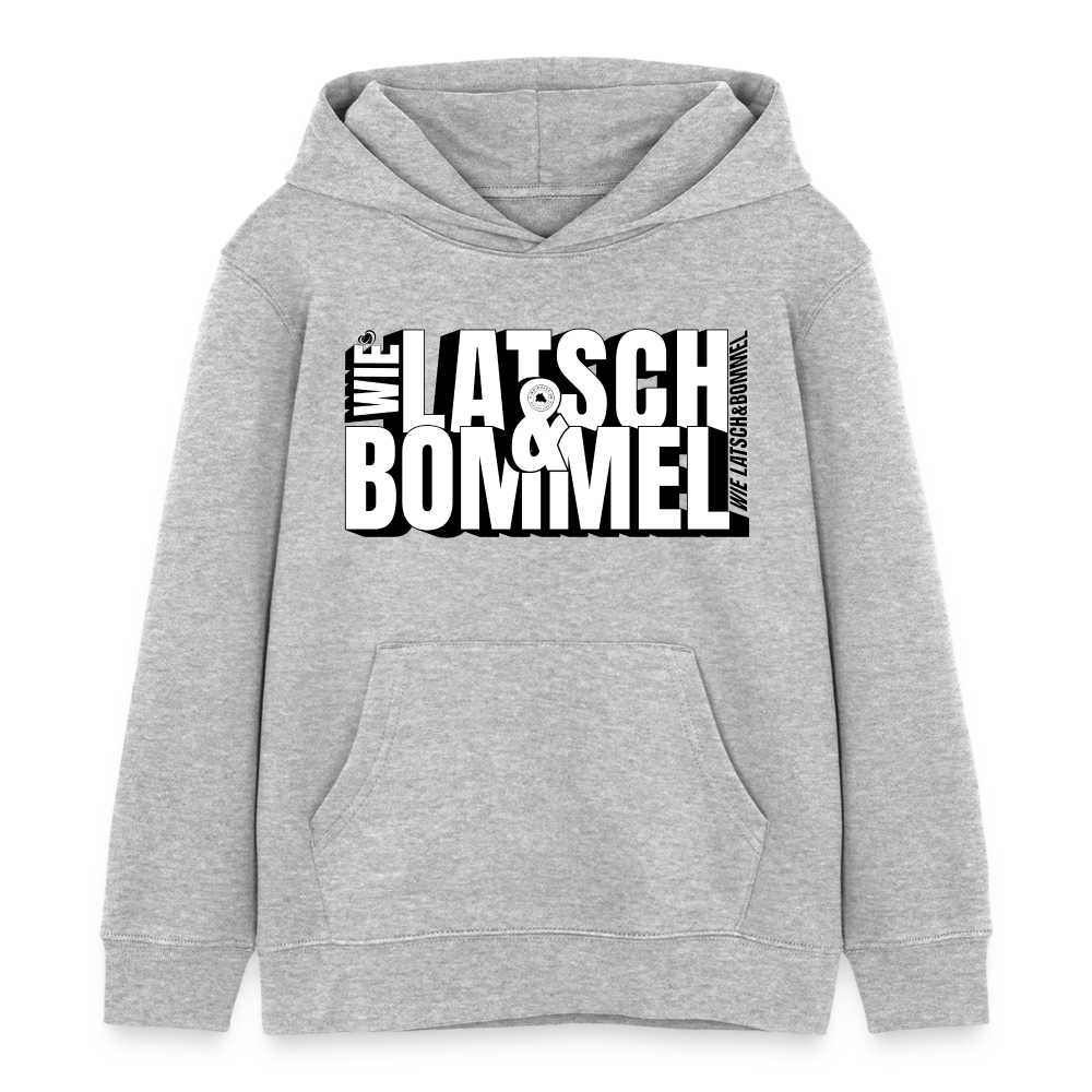 WIE LATSCH UND BOMMEL - Kinder Bio-Hoodie - Grau meliert