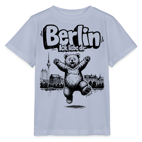 Berlin Souvenir-Kinder T-Shirt Bio-BERLIN ICK LIEBE DIR - Lavendel-Violett