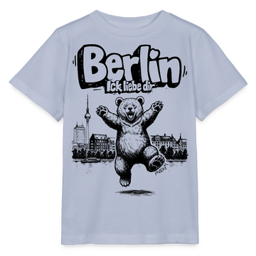 Berlin Souvenir-Kinder T-Shirt Bio-BERLIN ICK LIEBE DIR - Lavendel-Violett