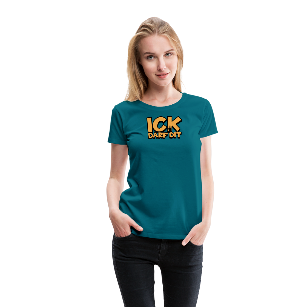 ICK DARF DIT - Frauen Premium T-Shirt - Divablau