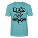 Berlin Souvenir-Unisex T-Shirt Bio-BERLIN ICK LIEBE DIR - Pastelltürkis