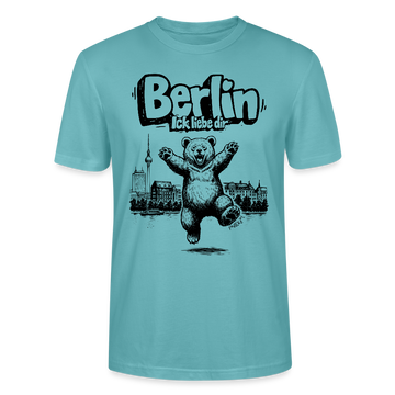 Berlin Souvenir-Unisex T-Shirt Bio-BERLIN ICK LIEBE DIR - Pastelltürkis