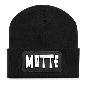 Berliner Kosewort-MOTTE-Beanie - Schwarz