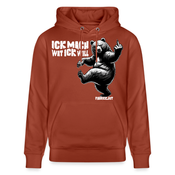 ICK MACH WAT ICK WILL-Unisex Bio-Hoodie III - Terrakotta