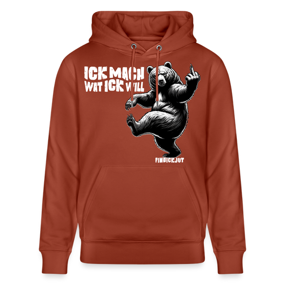 ICK MACH WAT ICK WILL-Unisex Bio-Hoodie III - Terrakotta