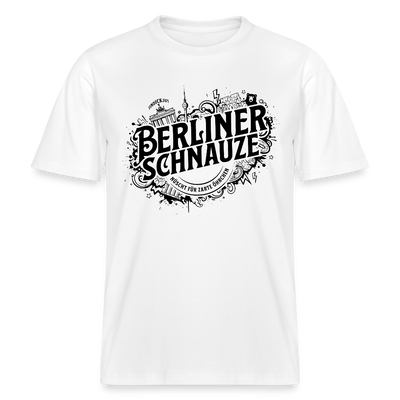 BERLINER SCHNAUZE-RELAXED FIT Unisex BIO T-Shirt II - Weiß