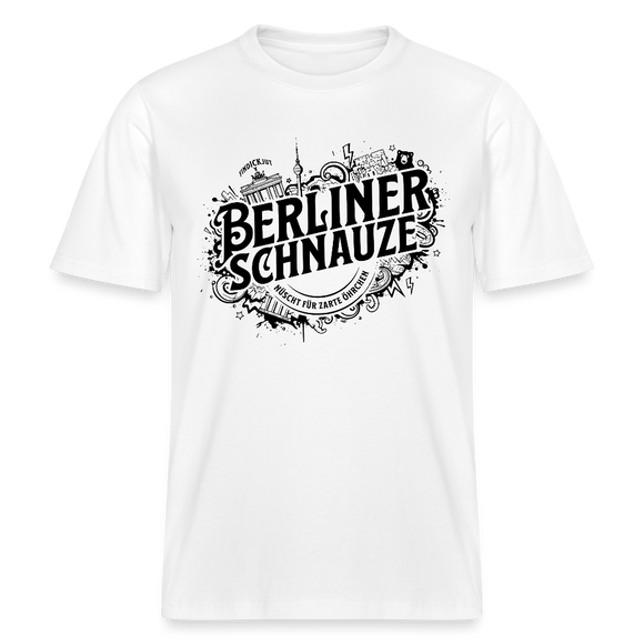 BERLINER SCHNAUZE-RELAXED FIT Unisex BIO T-Shirt II - Weiß