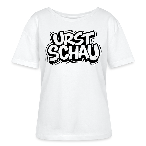 Ostalgie -Rundhals Frauen Bio-T-Shirt-URST SCHAU - Weiß