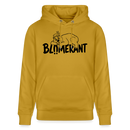 BLÜMERANT-Unisex Bio-Hoodie mit echt Berliner Schnauze - Ocker
