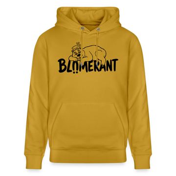 BLÜMERANT-Unisex Bio-Hoodie mit echt Berliner Schnauze - Ocker