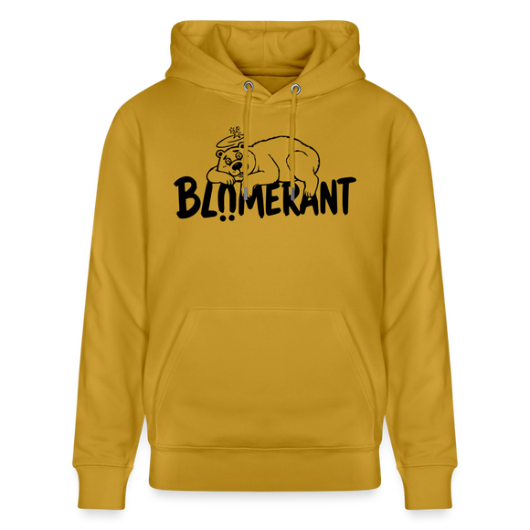 BLÜMERANT-Unisex Bio-Hoodie mit echt Berliner Schnauze - Ocker