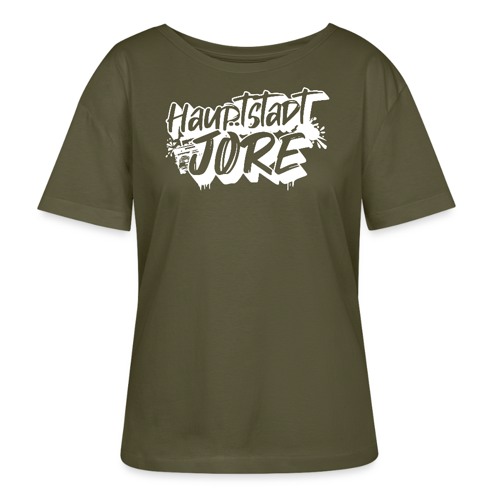 Berlin Shirt-HAUPTSTADTJÖRE-Rundhals Frauen Bio-T-Shirt - Khaki
