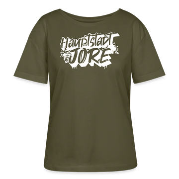 Berlin Shirt-HAUPTSTADTJÖRE-Rundhals Frauen Bio-T-Shirt - Khaki