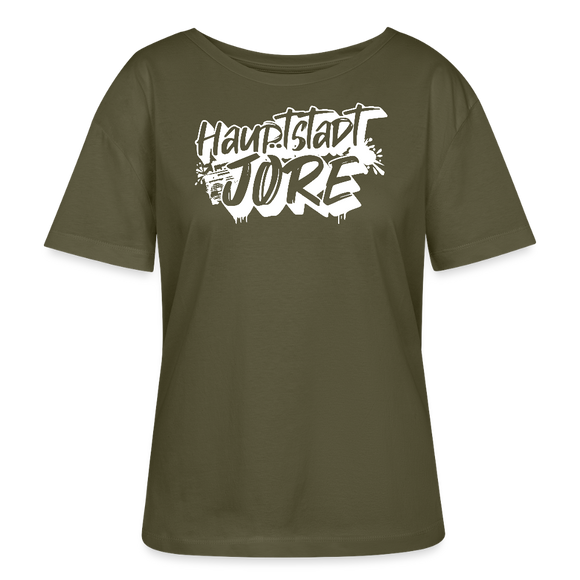 Berlin Shirt-HAUPTSTADTJÖRE-Rundhals Frauen Bio-T-Shirt - Khaki