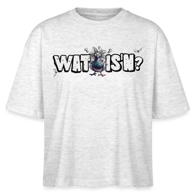 WAT IS'N?-Frauen Boxy Bio-T-Shirt - Weiß meliert