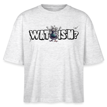 WAT IS'N?-Frauen Boxy Bio-T-Shirt - Weiß meliert