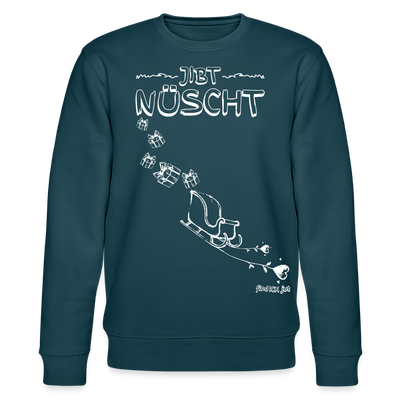 Weihnachten in Berlin25-JIBT NÜSCHT-Unisex Bio-Sweatshirt II - Dunkles Petrol
