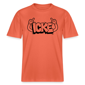 ICKE- RELAXED FIT Unisex Organic T-Shirt mit Berliner Schnauze - Hellrot