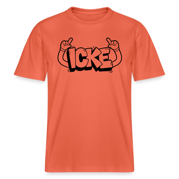 ICKE- RELAXED FIT Unisex Organic T-Shirt mit Berliner Schnauze - Hellrot