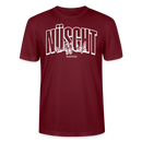 Berlin Shirt mit Schnauze-NÜSCHT MUSS ICK-Unisex T-Shirt Bio - Burgunderrot