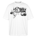 Dit ehrliche Berlin Shirt-MACH 'N ABJANG-Oversized Unisex Bio T-Shirt - Weiß