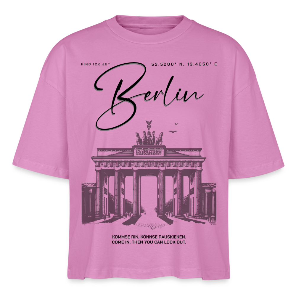 BERLIN-Frauen Boxy Bio-T-Shirt - Pink